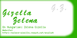 gizella zelena business card